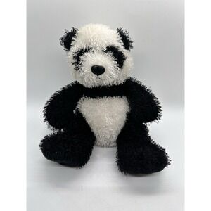 Webkinz Panda Bear Plush Ganz Black White Shaggy Stuffed Animal